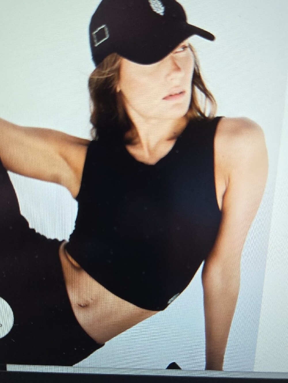 FP Movement by Free People Black Ribbed Crop Tank - Picture 5 of 6